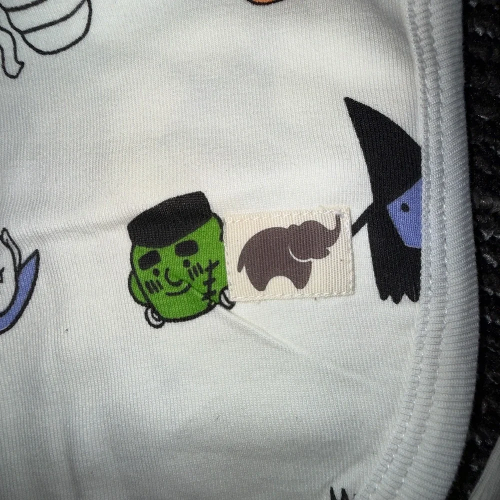 Monica + Andy Coverall Bib Set Kids 3-6M New Halloween Spooky Squad Organic